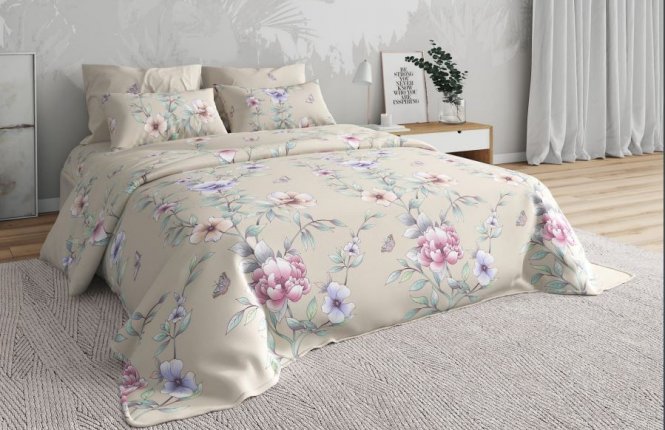 Простыня 180*210 (Бязь набивная, 125 гр/кв.м.) фото |от производителя компании Одеялко