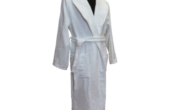 Халат длинный с шалевым воротником р-р 46 (Белый) фото |от производителя компании Одеялко