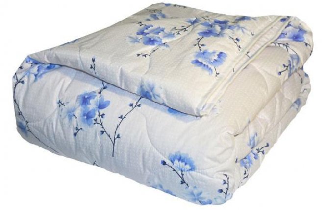 Одеяло "Лебяжий пух" в поплине, размер 100*140 см, облегченное 300 гр/кв.м. фото |от производителя компании Одеялко