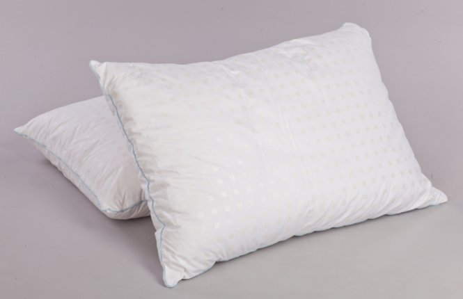 Подушка "Лебяжий пух" высокой упругости, в поплине, размер 70*70 см фото |от производителя компании Одеялко