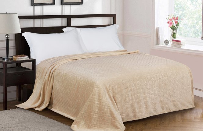 Покрывало "Велсофт", размер 180*200 см "Кубики Слав.Текстиль фото |от производителя компании Одеялко