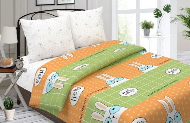 Комплект постельного белья 1,5 спальный Поплин (120 гр/кв.м.) №3060 Кроля фото |от производителя компании Одеялко