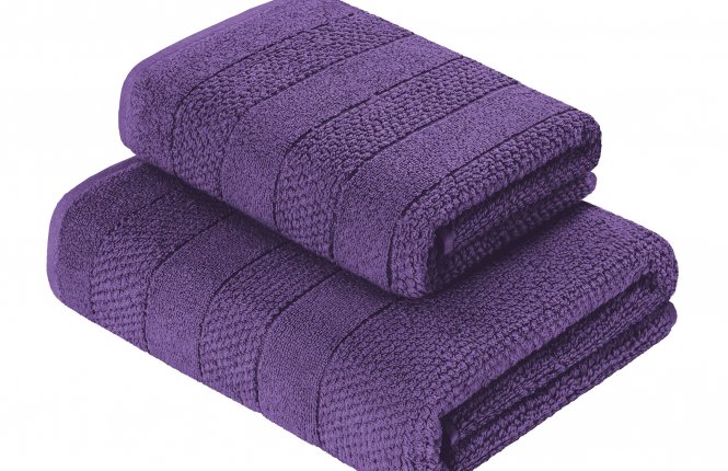 Набор полотенец Verossa МХ50 Milano Баклажан (2 шт) (НТ) фото |от производителя компании Одеялко