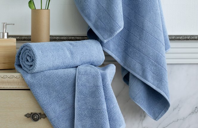 Набор полотенец Verossa МХ50 Milano Пудрово-голубой (НТ) фото |от производителя компании Одеялко