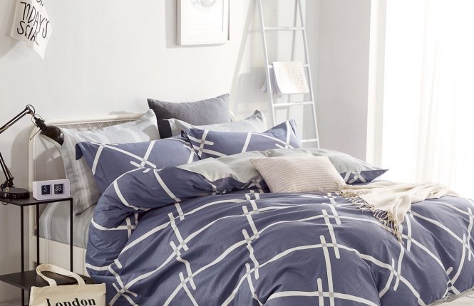 Комплект постельного белья Евро Поплин (120 гр/кв.м.) №1412 фото |от производителя компании Одеялко