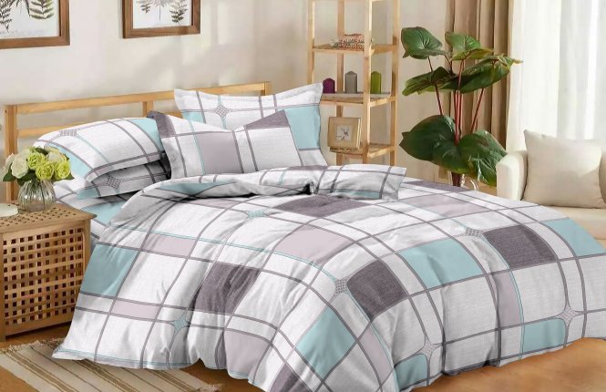 Комплект постельного белья 1,5 спальный Бязь (125 гр/кв.м.,1 наволочка) упаковка пэ фото |от производителя компании Одеялко