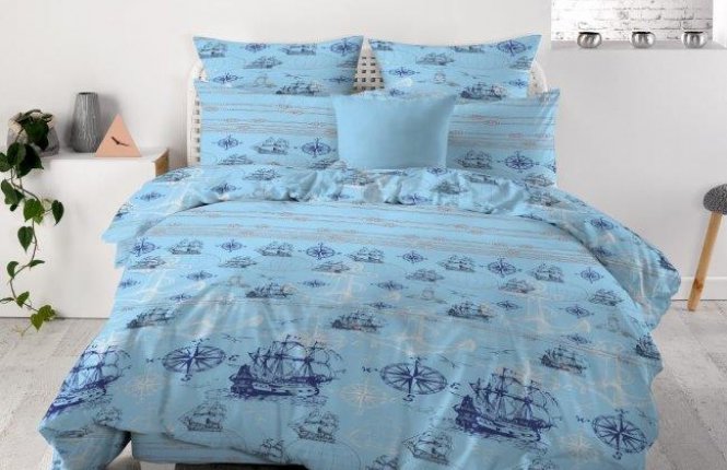 Пододеяльник 180*210 см, Бязь (142 гр/кв.м.) набивная фото |от производителя компании Одеялко