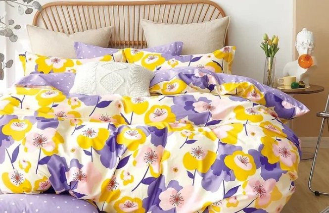 Комплект постельного белья Евро Сатин (125 гр/кв.м.4нав.) №12802 фото |от производителя компании Одеялко