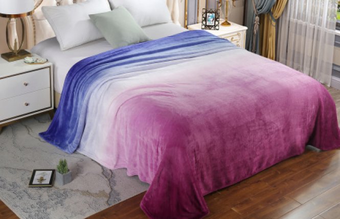 Плед Омбре ( пл.280) 150*200 фото |от производителя компании Одеялко