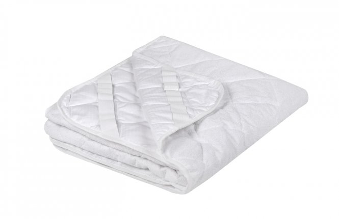 Наматрасник влагонепроницаемый 80*160 (Махра с ПУ мембарной) резинки по углам фото |от производителя компании Одеялко