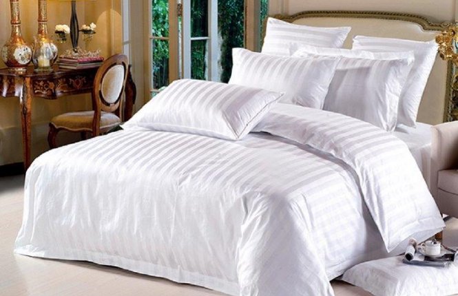 Простыня 150*235 сатин страйп 3*3 (135 гр/кв.м) фото |от производителя компании Одеялко