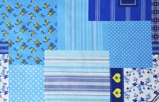 Комплект постельного белья 2,0 Бязь (125 гр/кв.м.) Пэчворк бирюза (№ 13482-04) фото |от производителя компании Одеялко