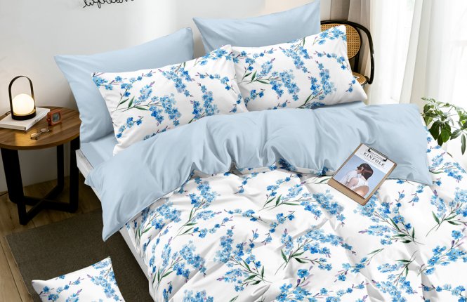 Комплект постельного белья Семейный Поплин (120 гр/кв.м.) № 6227 фото |от производителя компании Одеялко