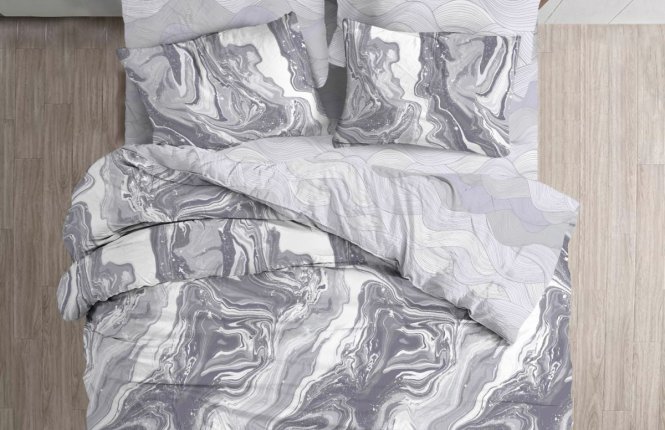 Комплект постельного белья 2,0 Макси Поплин (120 гр/кв.м.) Муар №70569 фото |от производителя компании Одеялко