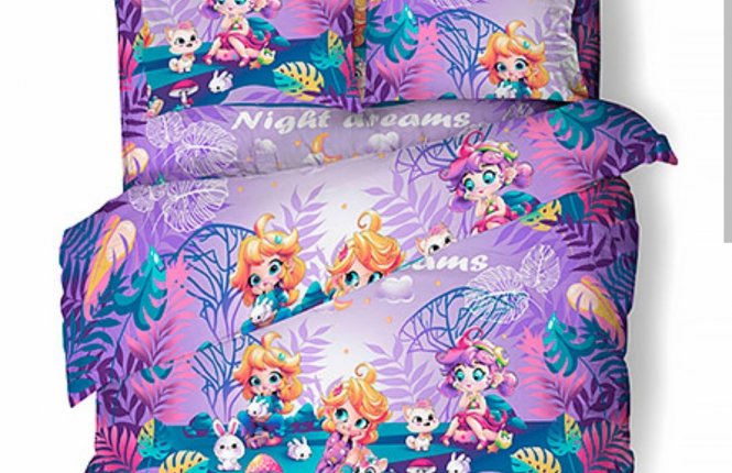 Комплект постельного белья 1,5 спальный Поплин (120 гр/кв.м.) 1 наволочка(50х70) №500094 Мечтатели фото |от производителя компании Одеялко