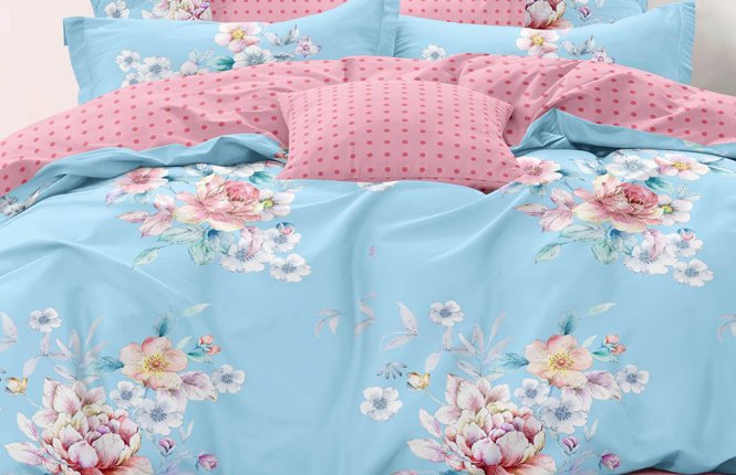 Комплект постельного белья Евро Сатин (125 гр/кв.м.) № 660732 фото |от производителя компании Одеялко