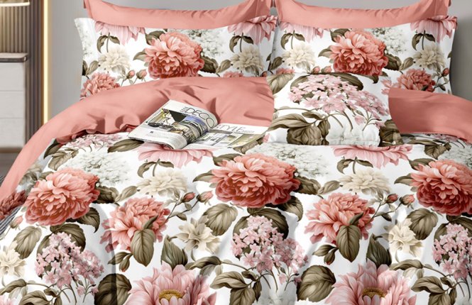 Комплект постельного белья Евро Поплин (120 гр/кв.м.) № 669407/147 фото |от производителя компании Одеялко