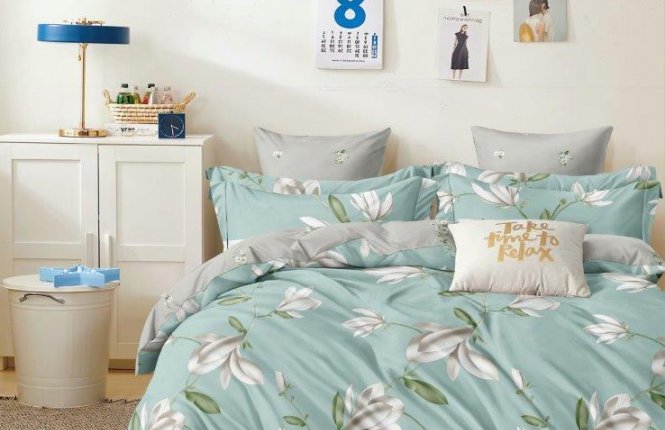 Комплект постельного белья 2,0 Макси Поплин (120 гр/кв.м.) Лилия (669407/50) фото |от производителя компании Одеялко