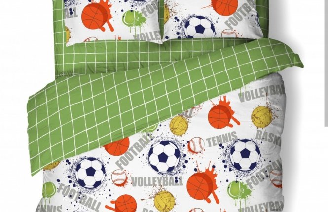 Комплект постельного белья 1,5 спальный Поплин (120 гр/кв.м.) 1 наволочка(50х70) 10350 Баскетбол фото |от производителя компании Одеялко