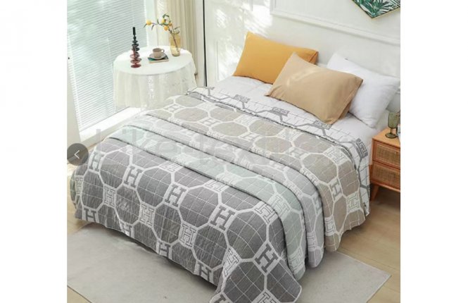 Покрывало 7-я 230*200 Н-соты соевое волокно полотняное (ТАЧ) фото |от производителя компании Одеялко