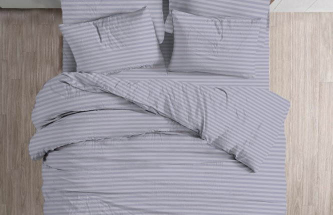 Комплект постельного белья Евро Сатин Страйп 1*1 см (135 гр/кв.м.) Ассортимент фото |от производителя компании Одеялко