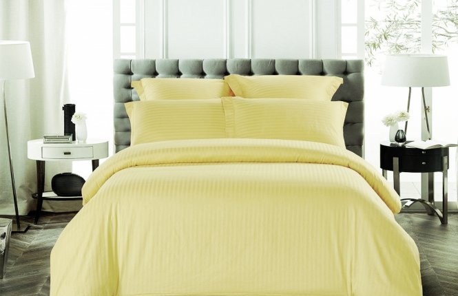 Комплект постельного белья Евро Сатин Страйп 1*1 см (135 гр/кв.м.) Ассортимент фото |от производителя компании Одеялко