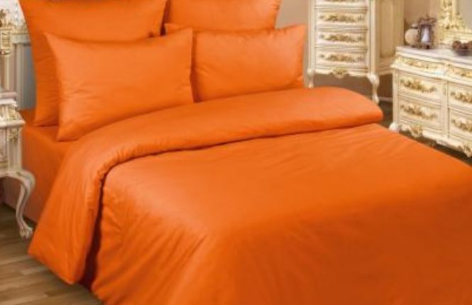 Комплект постельного белья 2 спальный Макси Поплин г/к (120 гр/кв.м.) № 800 Orange фото |от производителя компании Одеялко
