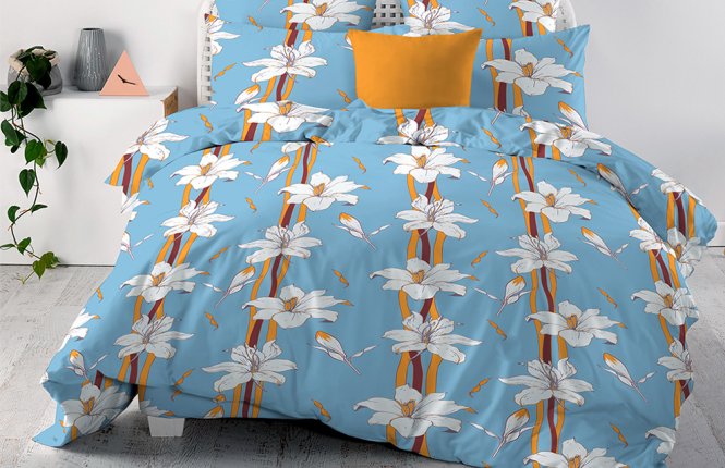 Комплект постельного белья 1,5 спальный Бязь(125 гр/кв.м.) Лилиана (2 наволочки 70*70) фото |от производителя компании Одеялко