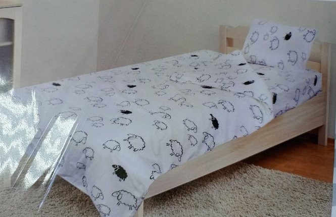 Комплект постельного белья 1,5 спальный Поплин (120 гр/кв.м.) 1 наволочка №10534 Барашки фото |от производителя компании Одеялко