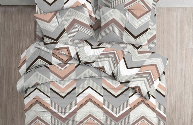 Комплект постельного белья 2,0 Макси Поплин (120 гр/кв.м.) Галстук (№ 70500) фото |от производителя компании Одеялко