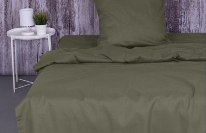 Комплект постельного белья 2,0 Макси Бязь (125 гр/кв.м.) № 705 Хаки фото |от производителя компании Одеялко