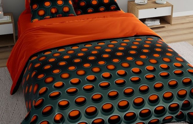 Комплект постельного белья Евро Поплин (120 гр/кв.м.) Перфорация фото |от производителя компании Одеялко