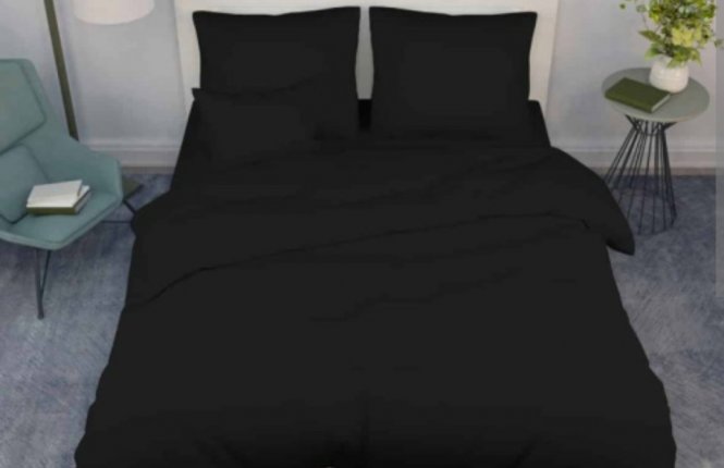 Комплект постельного белья 2 Макси Поплин(120 гр/кв.м)№1901 Уголь фото |от производителя компании Одеялко